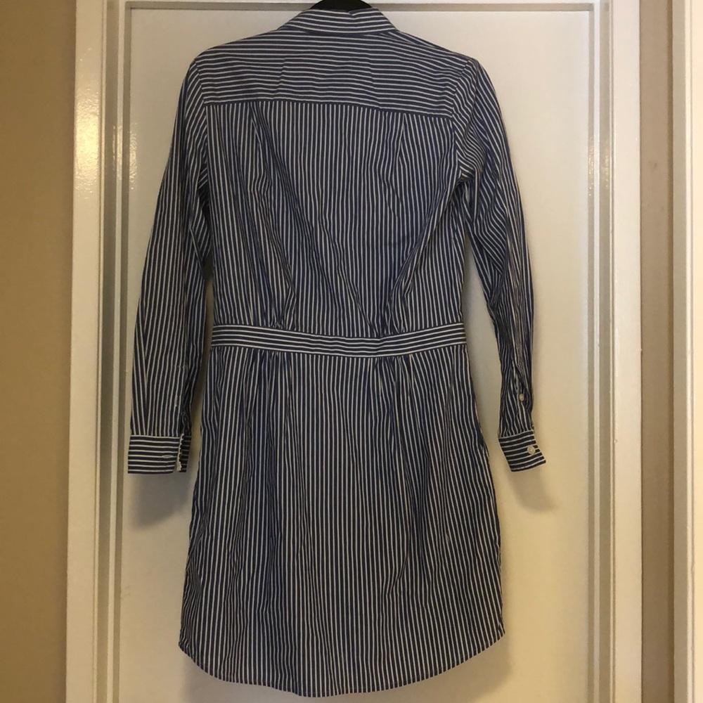 Banana Republic Size 2 Blue/White Striped Dress - Picture 3 of 4